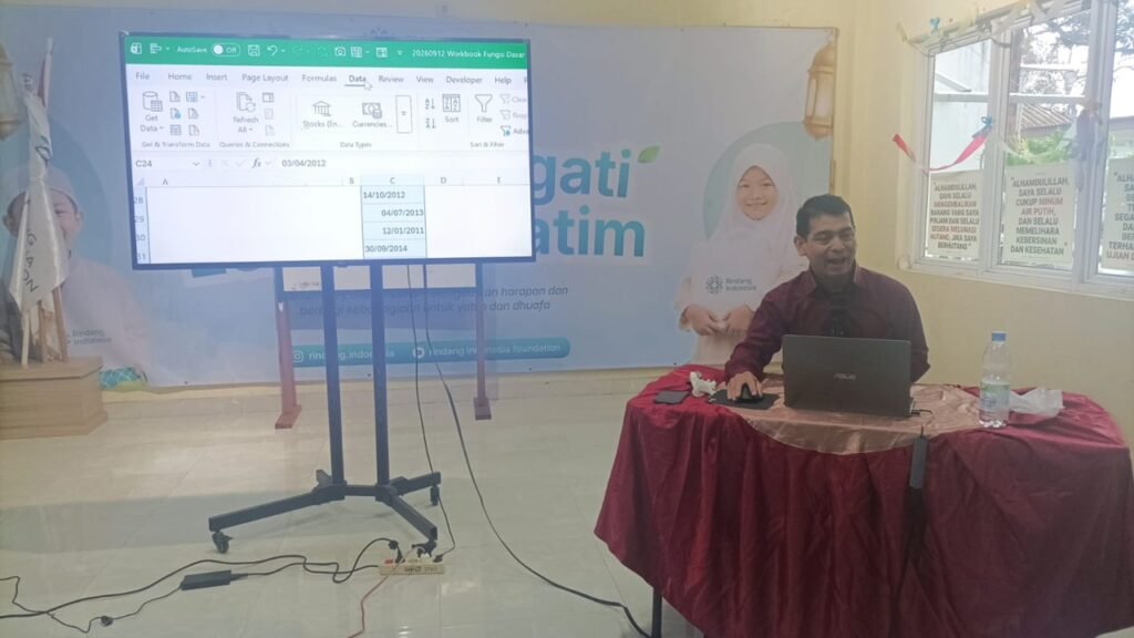 Workshop Smart Excel Bedah Database Anak Binaan Yayasan